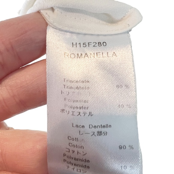 Anne Fontaine Romanella White Blouse Top Size 40 Flawed - Picture 7 of 10